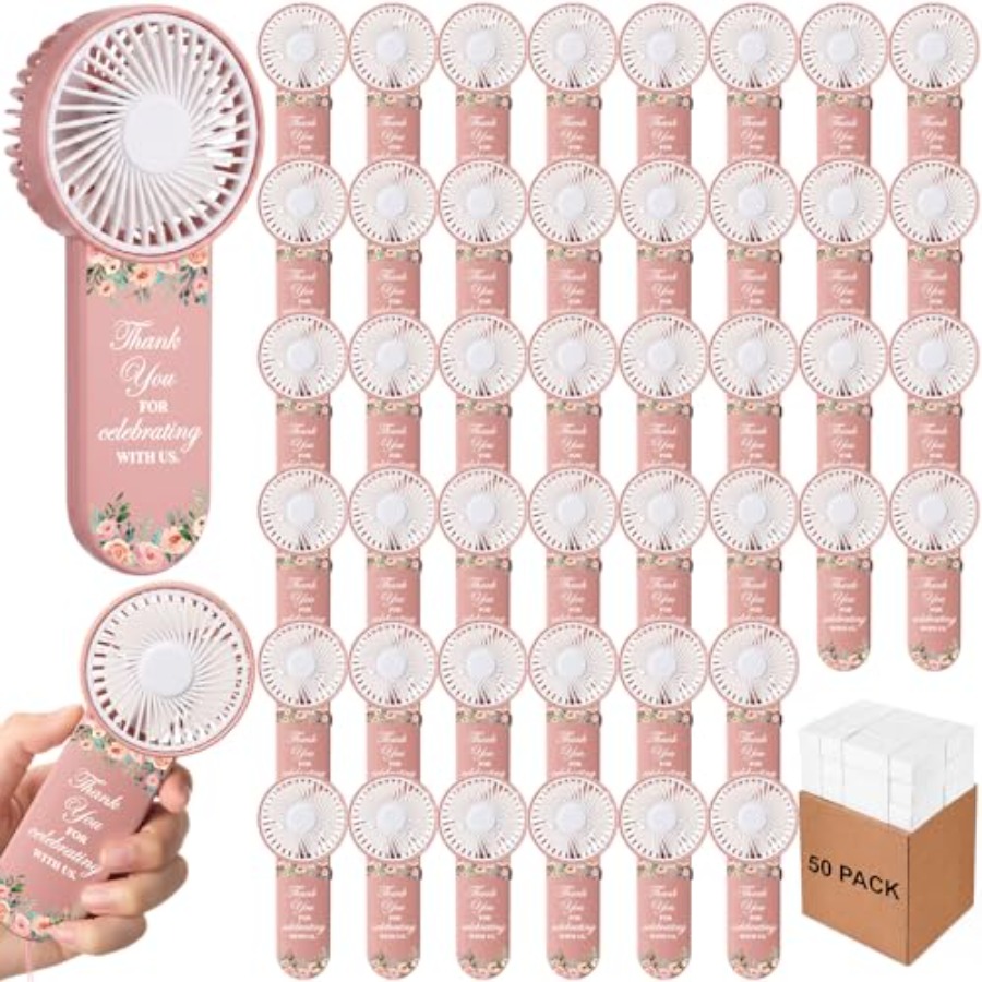 Wedding Supply List - 50pcs Wedding Handheld Fans for Guest