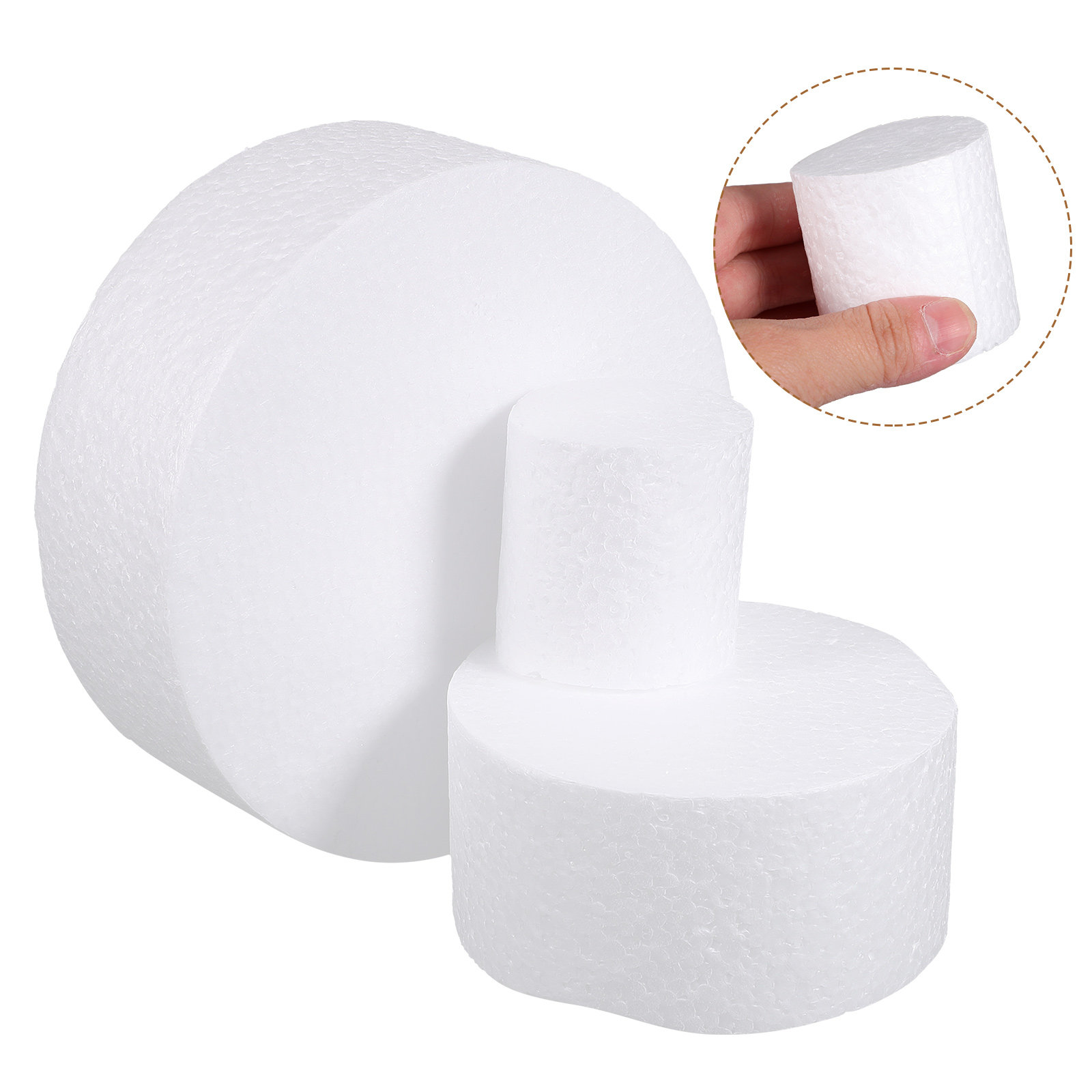 Wedding Cake Supply - 3Pcs Compact Foam Cake Models Blank