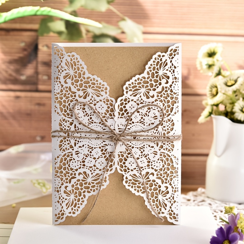 10pcs Laser Cut Wedding Invita - Wedding Supply Business review and price