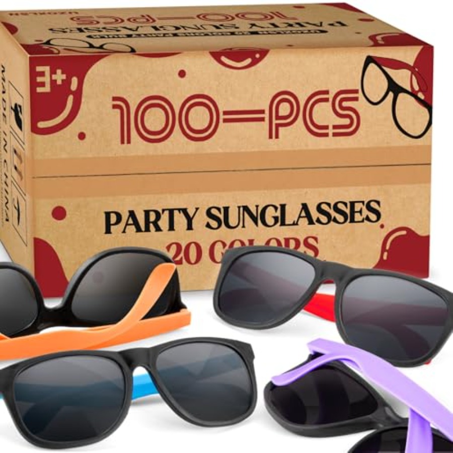 100 Pack Neon Color Sunglasses - Wedding Supply Bulk review and price