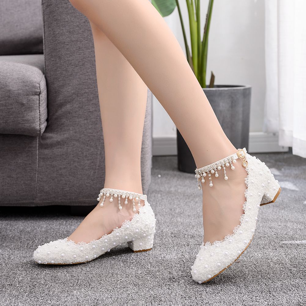Women's Closed Toe Low Chunky  - Wedding Shop review and price