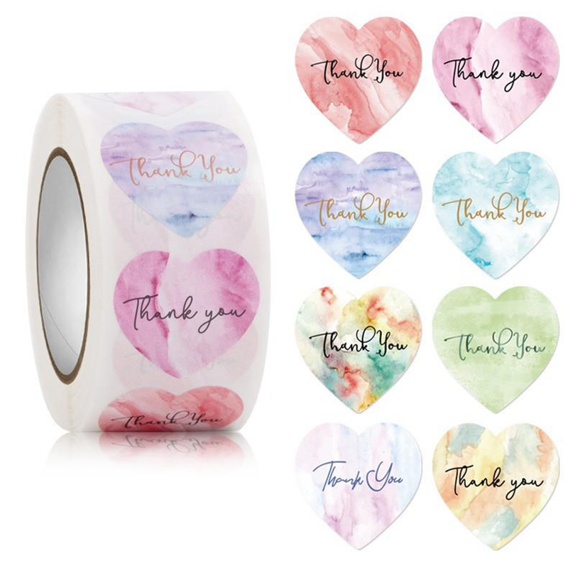 100-500pcs Heart Thank You Sti - Wedding Supply Business review and price