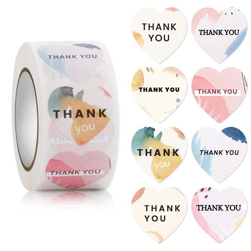 100-500pcs Heart Thank You Sti - Wedding Supply Business review and price