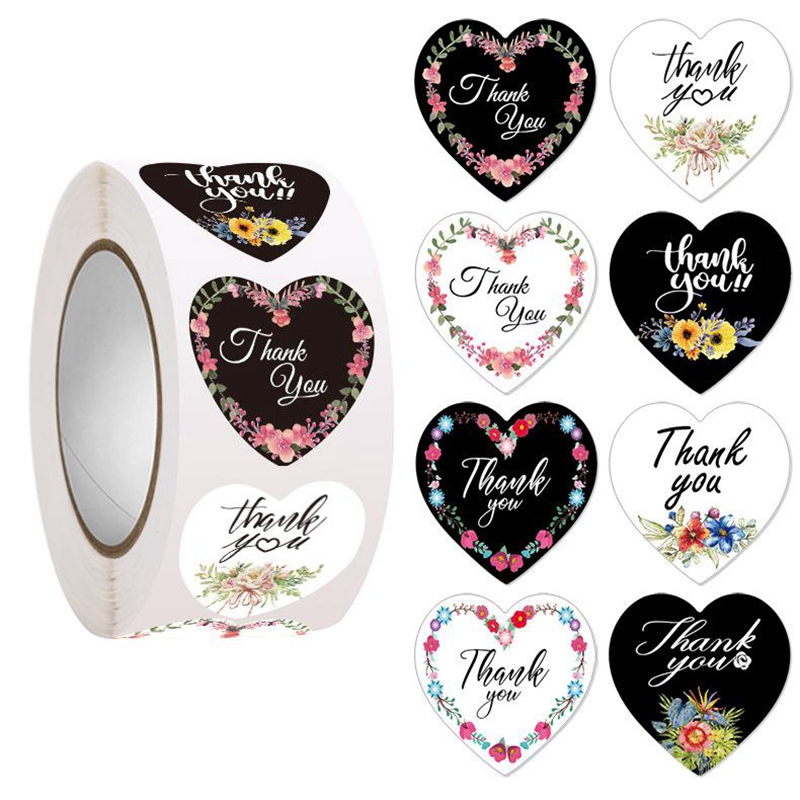100-500pcs Heart Thank You Sti - Wedding Supply Business review and price