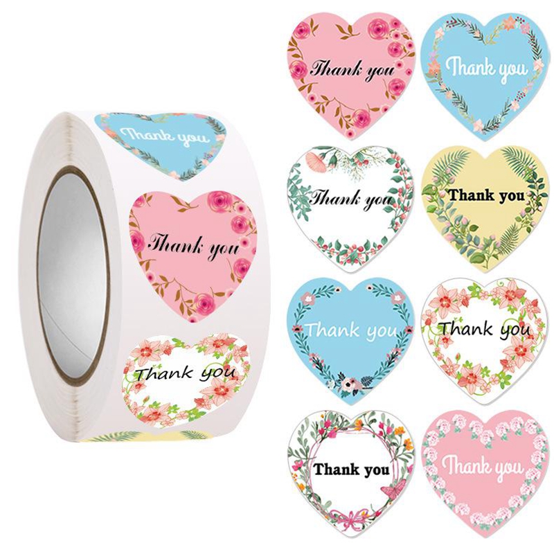 100-500pcs Heart Thank You Sti - Wedding Supply Business review and price