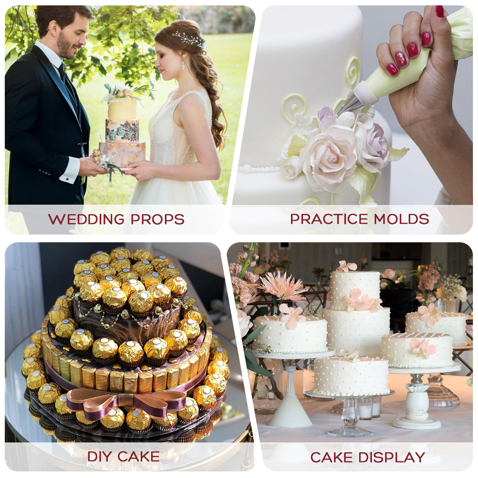 4Pcs Cake Dummy Foam Cubic Sha - Wedding Cake Supply review and price