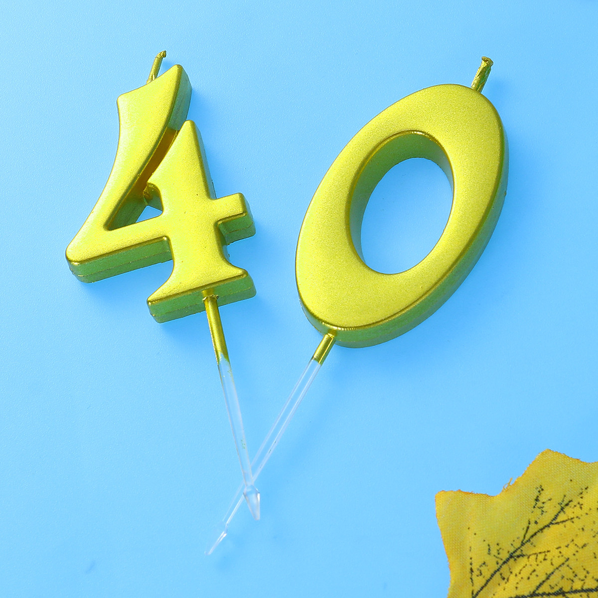 2Pcs Birthday Number 40 Golden - Wedding Cake Supply review and price