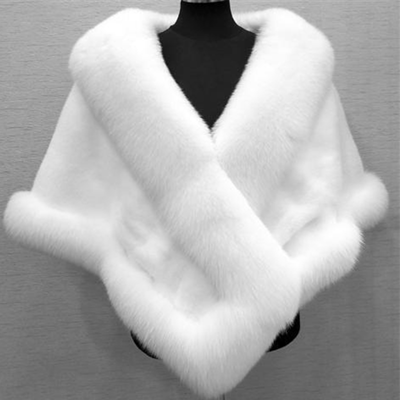 Women Winter Faux Mink Fox Fur - Wedding Dress Supply review and price