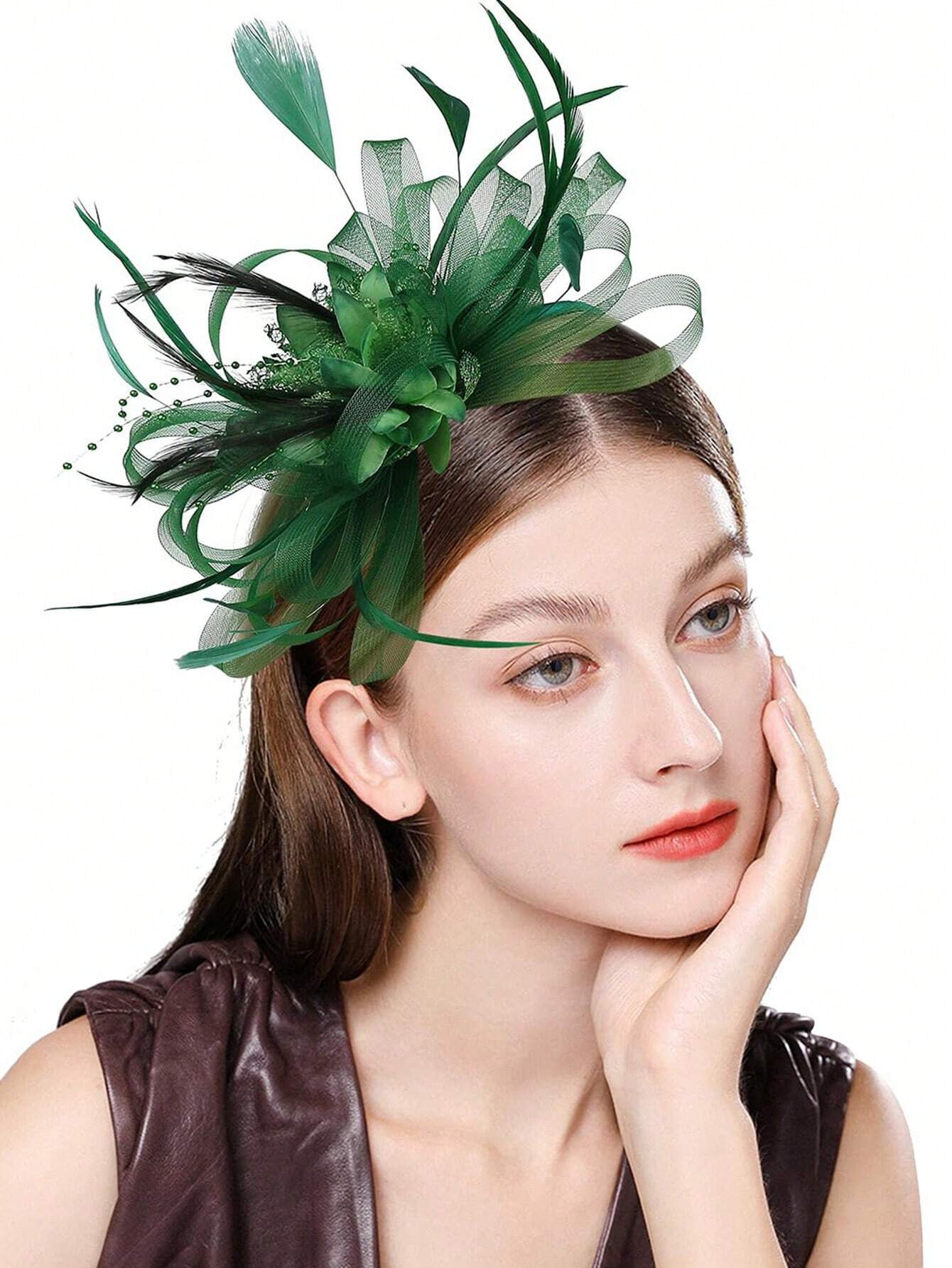 1pc Fascinator Headband With F - Wedding Dress Supply review and price