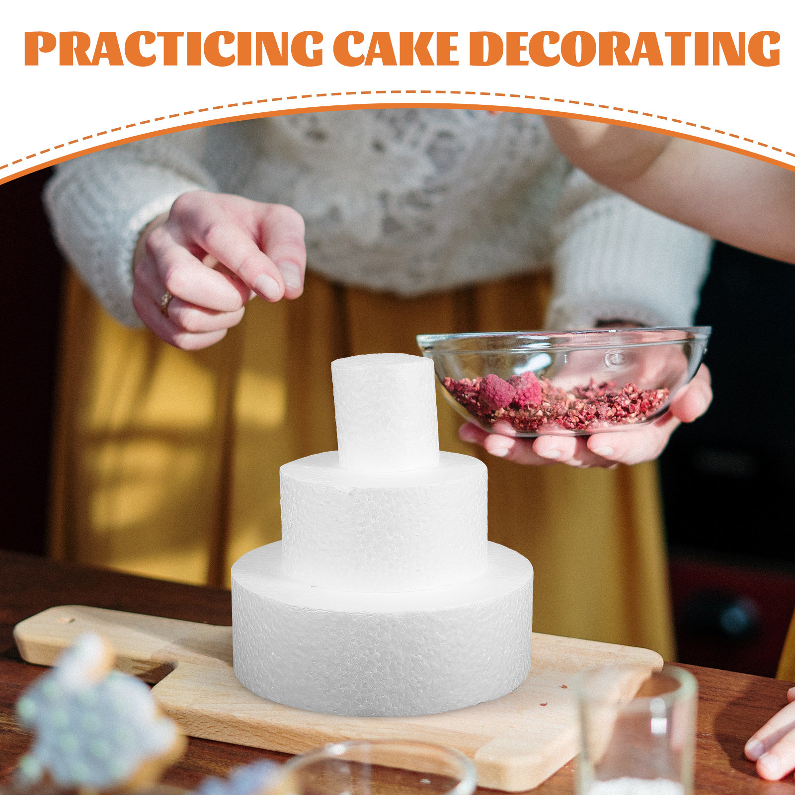3Pcs DIY Round Cake Dummies Ba - Wedding Cake Supply review and price