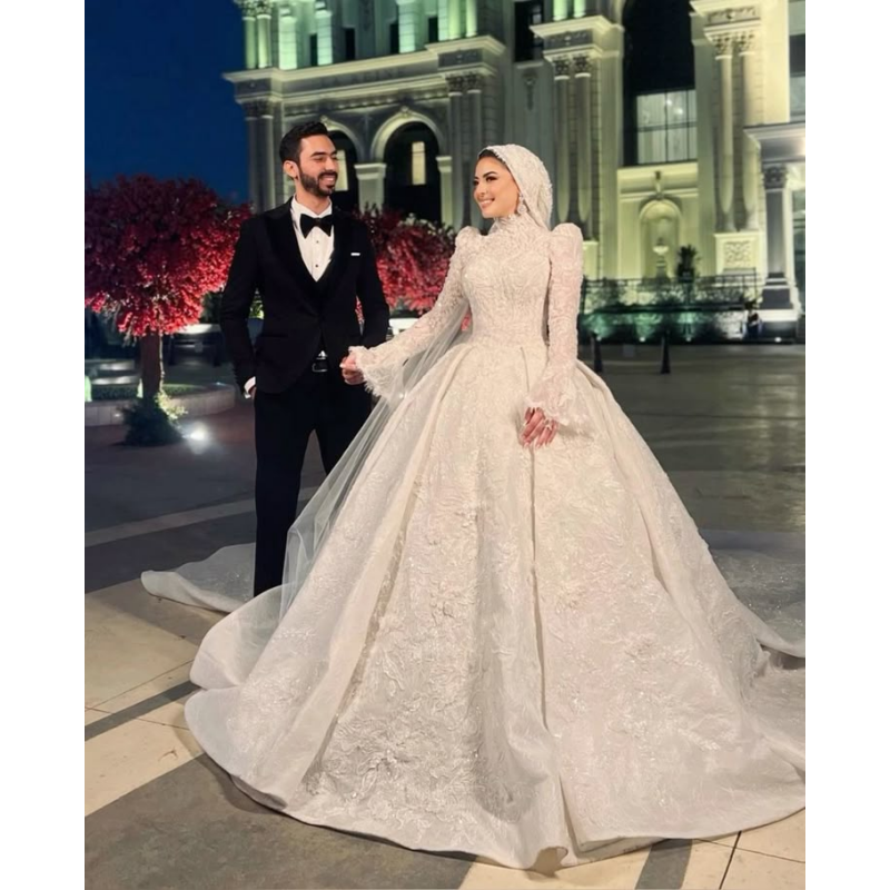 Customized 2026 White Muslim S - Wedding Dress Supply review and price