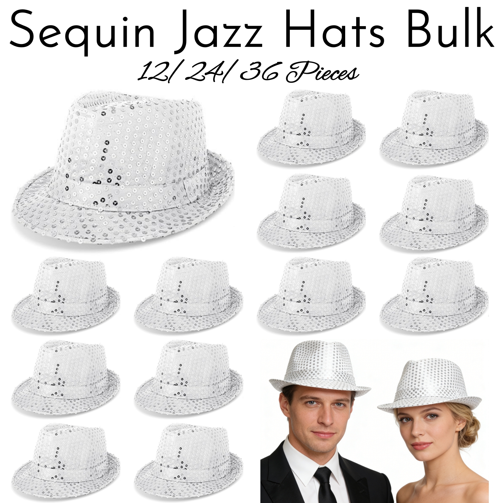 12-36Pcs Sequin Hats Bulk Glit - Wedding Supply Bulk review and price