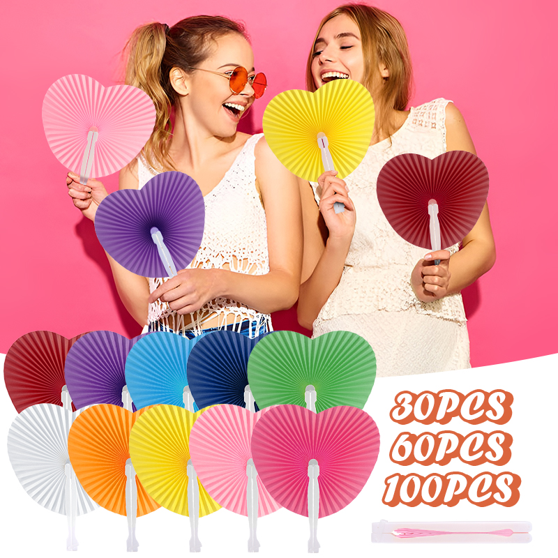 Colorful Heart Shaped Fan to G - Wedding Supply List review and price