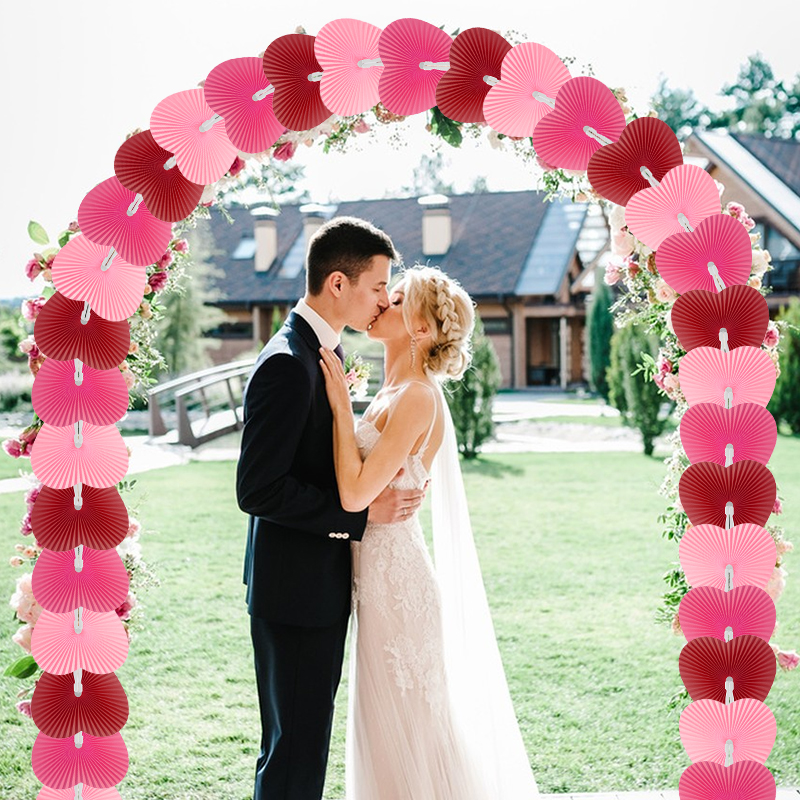 Colorful Heart Shaped Fan to G - Wedding Supply List review and price