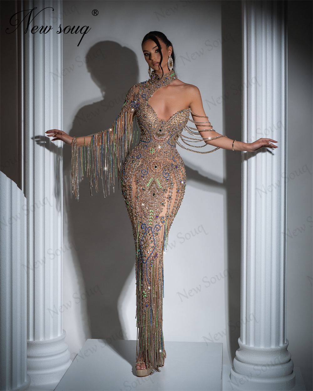 Hand Sew Beading Evening Dress - Wedding Dress Supply review and price