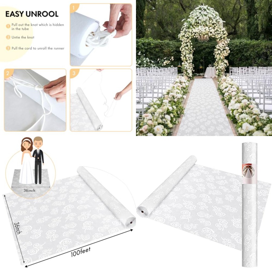 Thickened Aisle Runner for Wed - Aisle Runner White review and price
