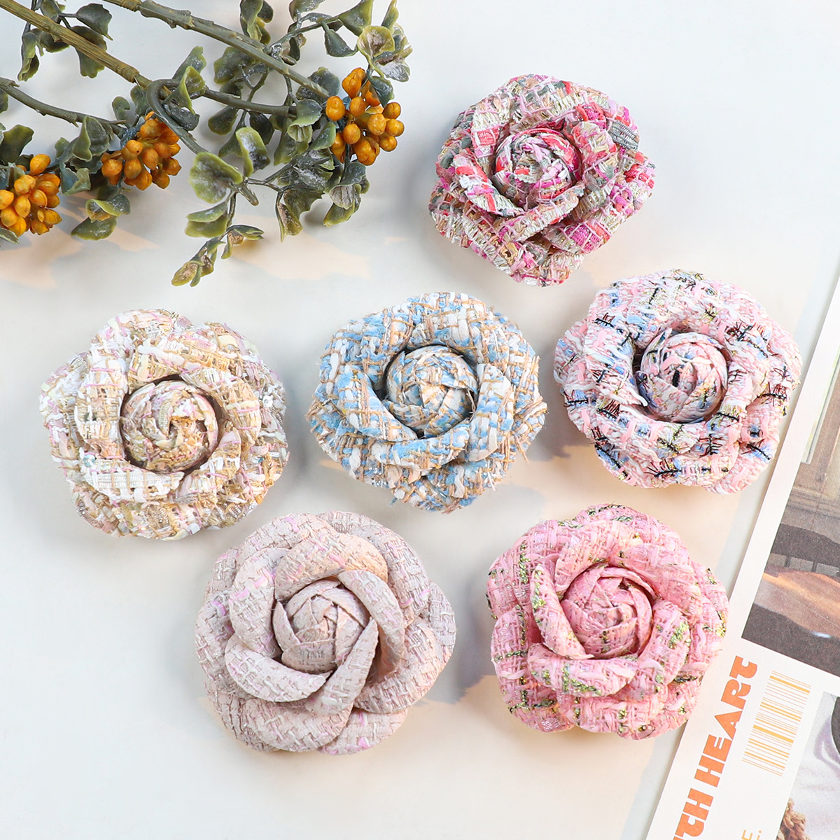 6CM Camellia Brooch for Women  - Wedding Dress Supply review and price
