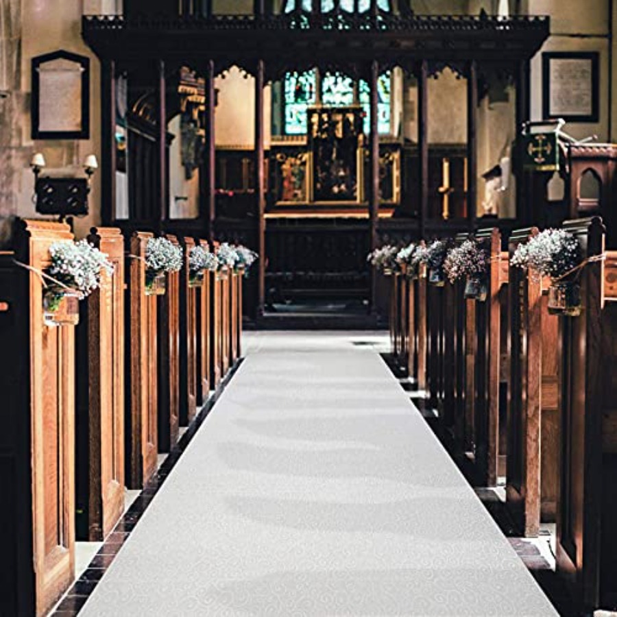 White Wedding Aisle Runner - P - Aisle Runner White review and price
