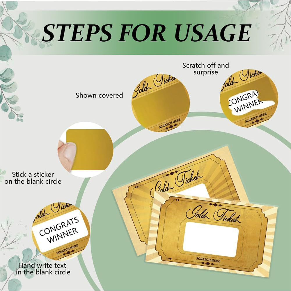 20 pcs Gold Scratch off Cards  - Wedding Supply Business review and price